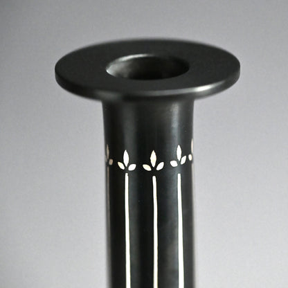 Silver Inlay Bronze Vase by LNT ー中川 衛 “銀象嵌花器芽生え”
