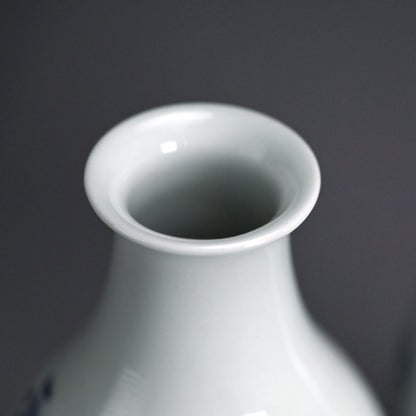 Shonen & Chikusen pair Tokkuri Sake Flasks ー鈴木 松年, 三浦 竹泉 “松年筆 竹泉造 梅画徳利盃”