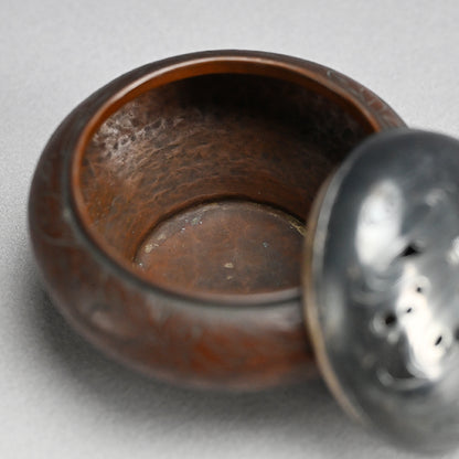 Antique Silver & Copper Koro Incense Burner