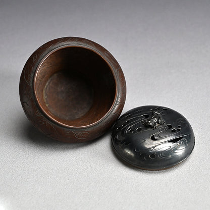 Antique Silver & Copper Koro Incense Burner