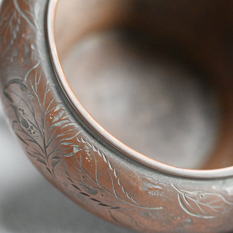 Antique Silver & Copper Koro Incense Burner