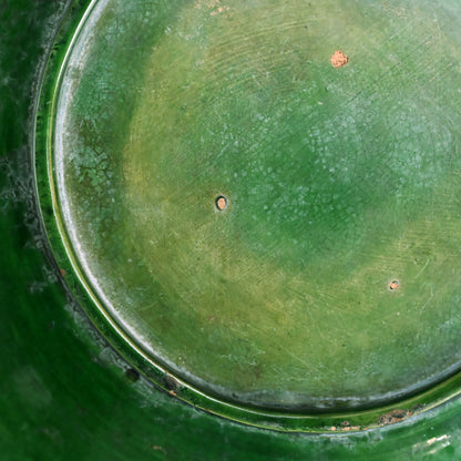 Edo to Meiji p. Green Glazed Ceramic Leaf Plate