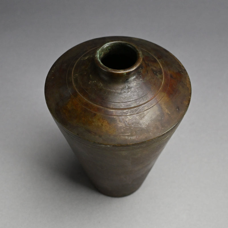 Antique Japanese Bronze vase ー初代 中島保美 “鋳銅花瓶”