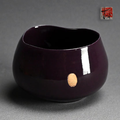 Plum Crazy Purple Chawan Tea Bowl ー東井 真咲朝 "紫釉茶碗"