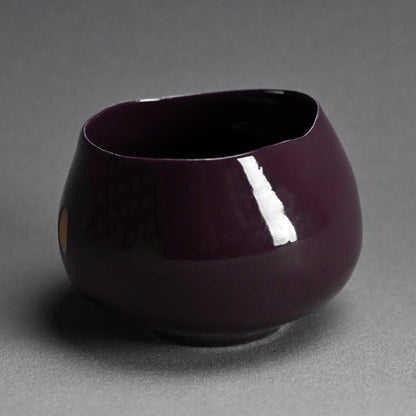Plum Crazy Purple Chawan Tea Bowl ー東井 真咲朝 "紫釉茶碗"