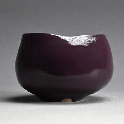 Plum Crazy Purple Chawan Tea Bowl ー東井 真咲朝 "紫釉茶碗"