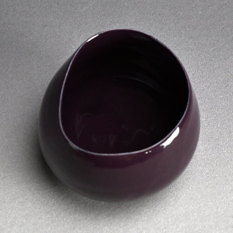 Plum Crazy Purple Chawan Tea Bowl ー東井 真咲朝 "紫釉茶碗"