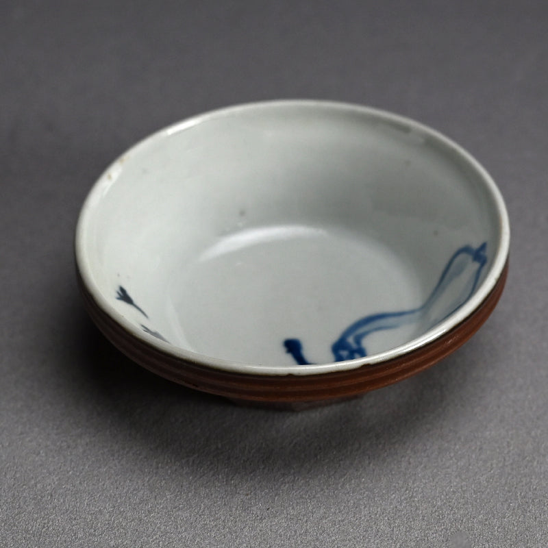 Rare Set 10 Small Plates by Rokubei III & Bunrin ー三代 清水 六兵衛, 塩川 文麟 “すり鉢形 小バチ拾枚”