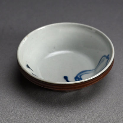 Rare Set 10 Small Plates by Rokubei III & Bunrin ー三代 清水 六兵衛, 塩川 文麟 “すり鉢形 小バチ拾枚”