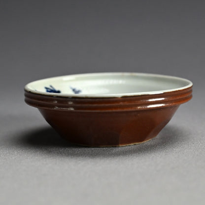 Rare Set 10 Small Plates by Rokubei III & Bunrin ー三代 清水 六兵衛, 塩川 文麟 “すり鉢形 小バチ拾枚”