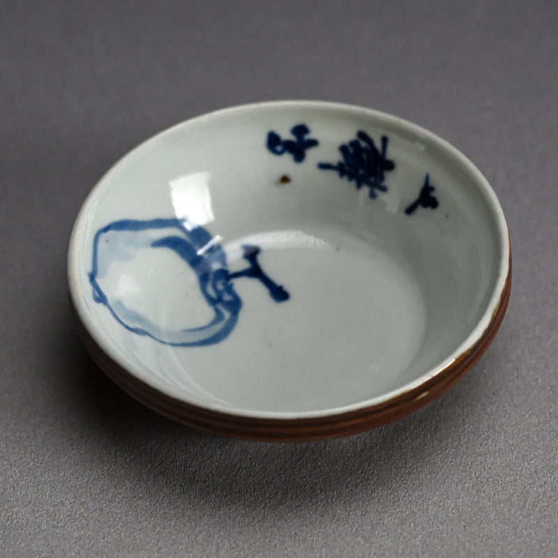 Rare Set 10 Small Plates by Rokubei III & Bunrin ー三代 清水 六兵衛, 塩川 文麟 “すり鉢形 小バチ拾枚”