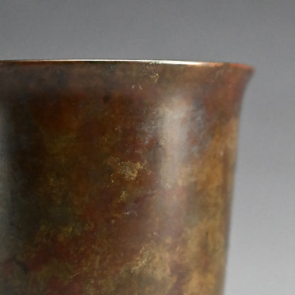 Antique Bronze Vase by Nakajima Yasumi I ー初代 中島 保美 “鋳銅花瓶"