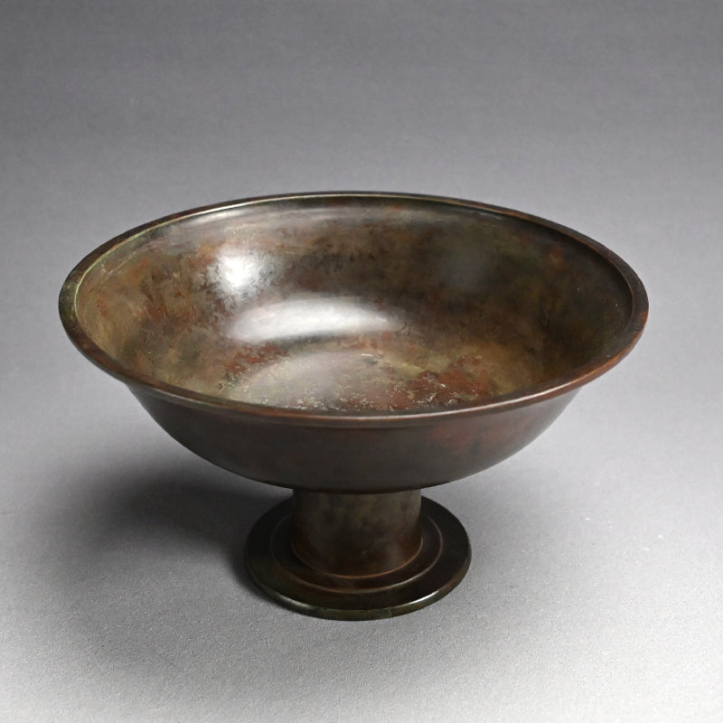 Footed Art-Deco Bronze Vase ー初代 中島 保美 “青銅花器”