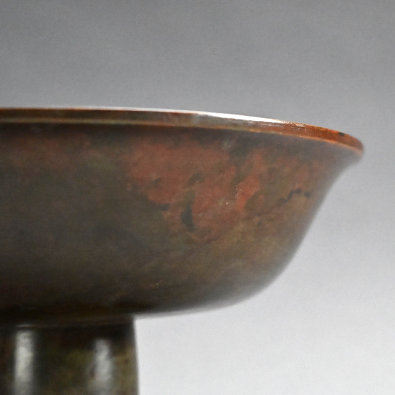 Footed Art-Deco Bronze Vase ー初代 中島 保美 “青銅花器”