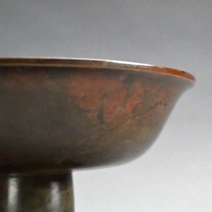 Footed Art-Deco Bronze Vase ー初代 中島 保美 “青銅花器”