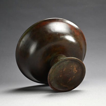 Footed Art-Deco Bronze Vase ー初代 中島 保美 “青銅花器”