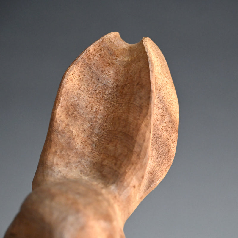 Carved Wooden Rabbit Sculpture ー潮田 皓哉 “木彫 兎”