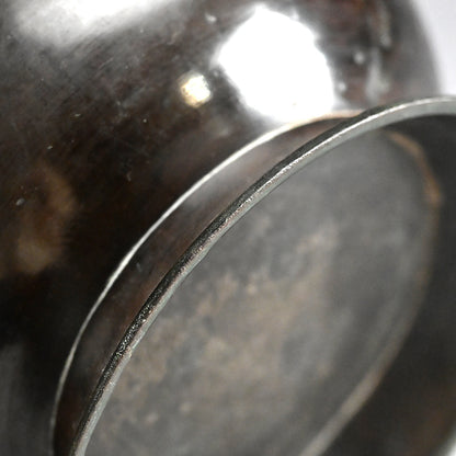 Edo p. Flaring Bronze Vase w/ Dragonfly Handles