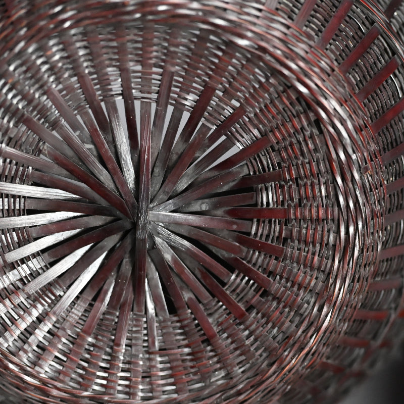Chinese Style Woven Bamboo Basket ー鈴木 竹朋斎 "唐物写 手付花籠"