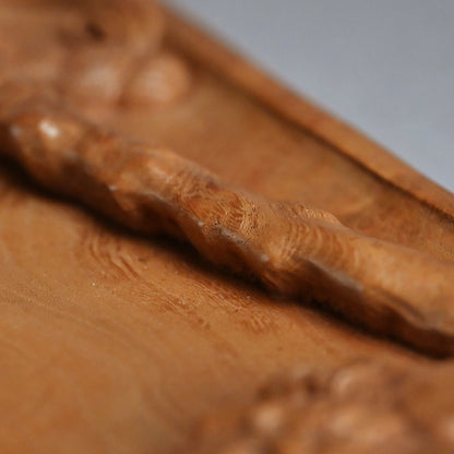 Nyoi Wood Tray by Shochikusai ー市川 小竹斎 "払子如意刻 香盆"