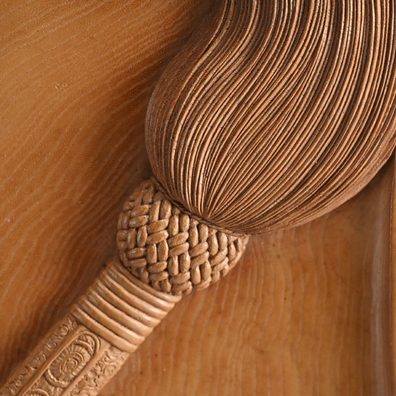 Nyoi Wood Tray by Shochikusai ー市川 小竹斎 "払子如意刻 香盆"