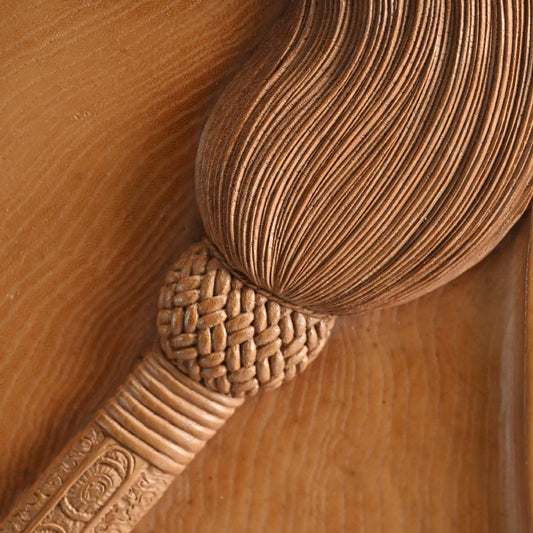 Nyoi Wood Tray by Shochikusai ー市川 小竹斎 "払子如意刻 香盆"