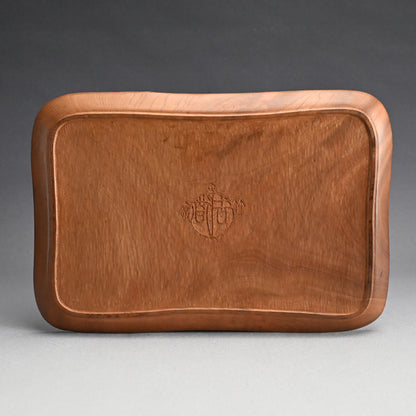 Nyoi Wood Tray by Shochikusai ー市川 小竹斎 "払子如意刻 香盆"