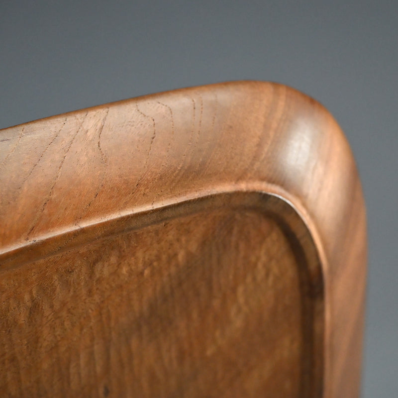 Nyoi Wood Tray by Shochikusai ー市川 小竹斎 "払子如意刻 香盆"