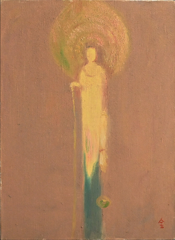 Korean Artist Oil Painting, Kannon/Guanyin, Goddess of Mercy ー全 和凰