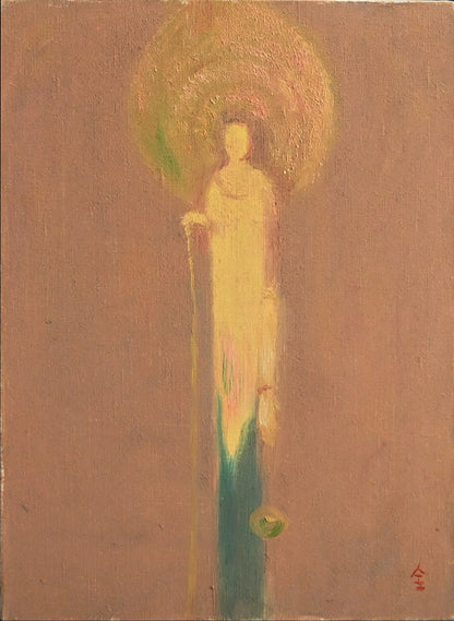 Korean Artist Oil Painting, Kannon/Guanyin, Goddess of Mercy ー全 和凰