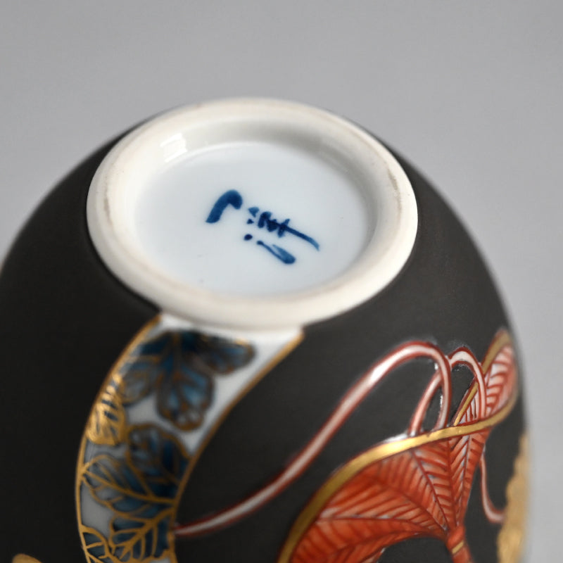 Exquisite natsume Maccha Tea Container ー山本 一洋 “純プラチナ彩 寿”
