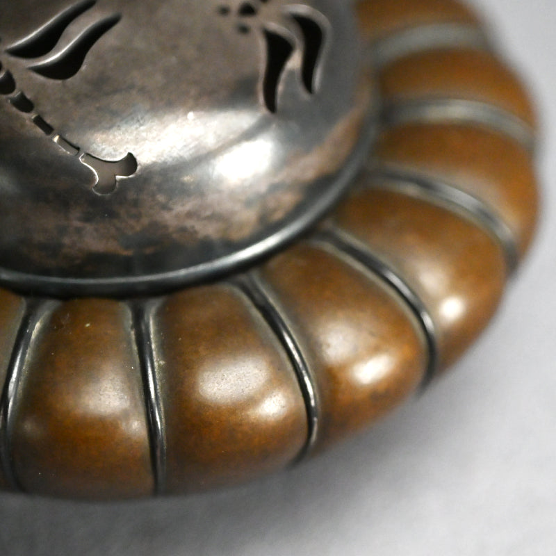 Breathtaking Bronze & Silver Koro Incense Burner