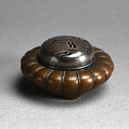 Breathtaking Bronze & Silver Koro Incense Burner