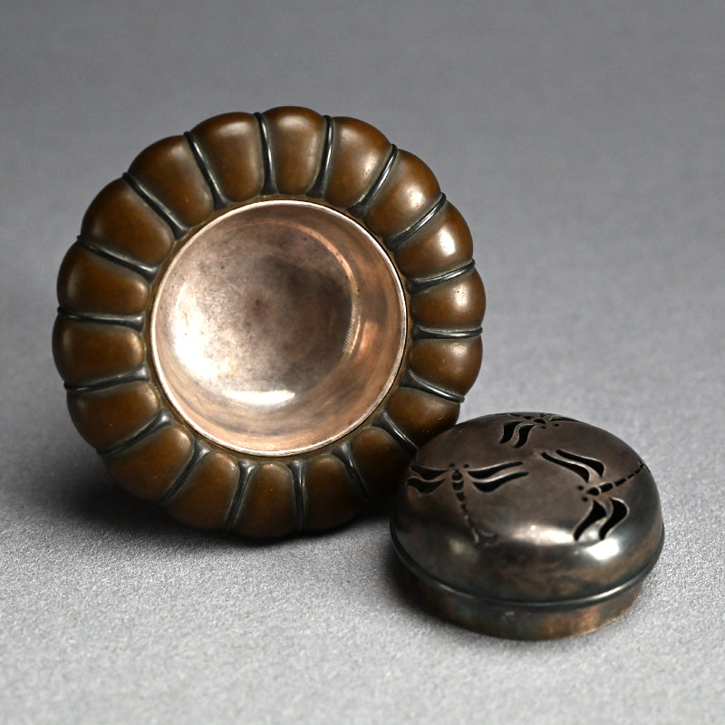 Breathtaking Bronze & Silver Koro Incense Burner