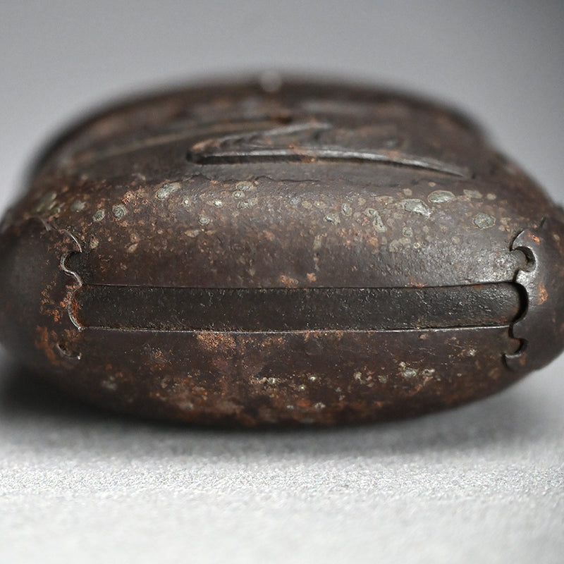 Myochin Style Uchidashi Hand Forged Iron Sagemono Case