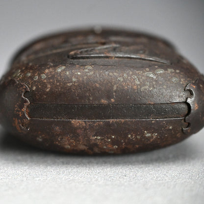 Myochin Style Uchidashi Hand Forged Iron Sagemono Case