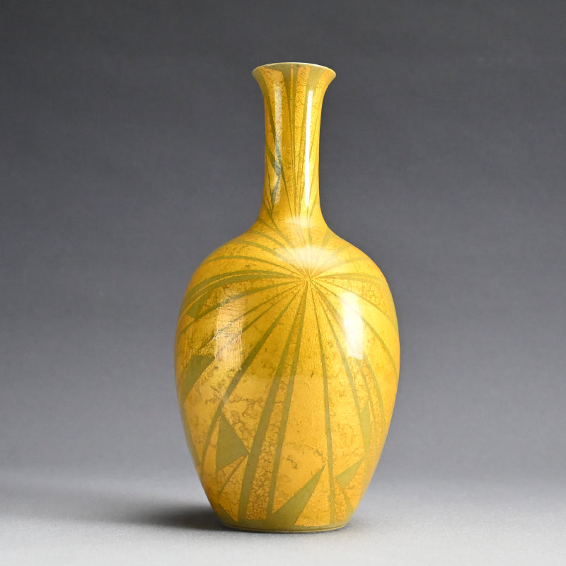 Yurikinsai Yellow Gold Vase ー小野 珀子 “釉裏金彩 花立”