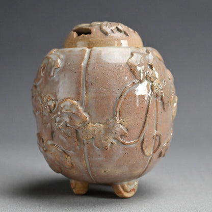 Rare Kyuwa Koro Incense Burner ー十代 三輪 休雪 (休和) “萩焼 立瓜 香爐”