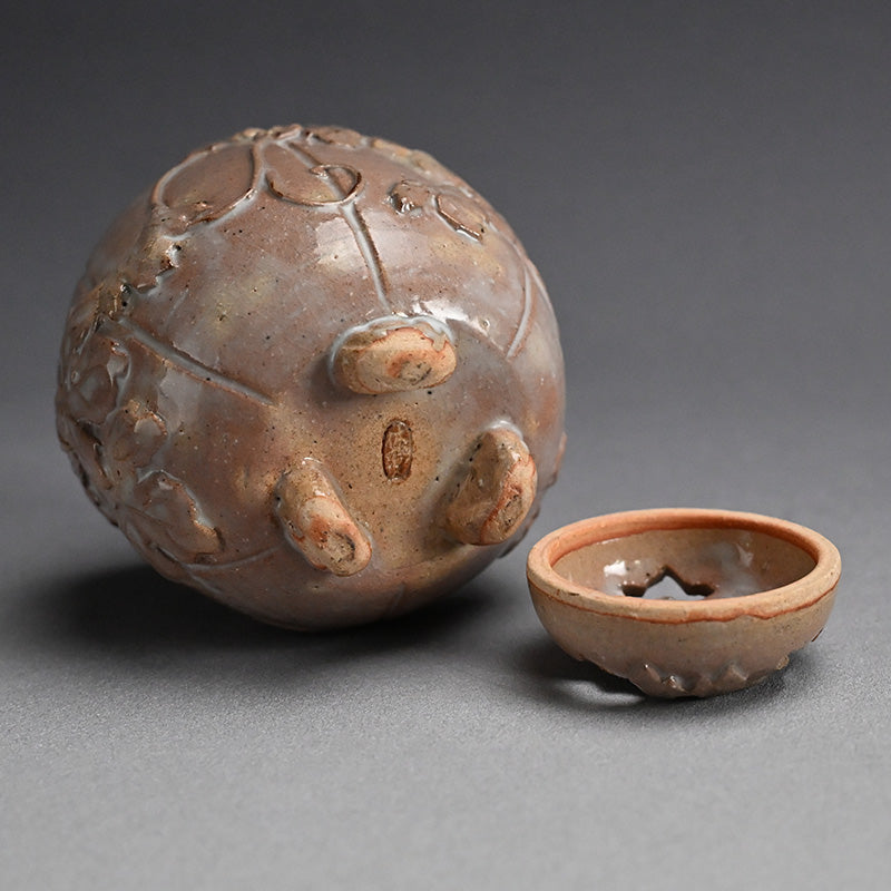 Rare Kyuwa Koro Incense Burner ー十代 三輪 休雪 (休和) “萩焼 立瓜 香爐”