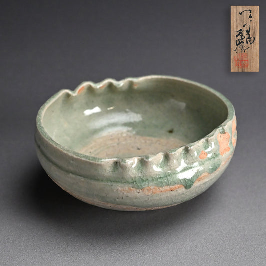 Unusual Earthy Kashiki Bowl ー宮川 (真葛) 香山 "菓子器"