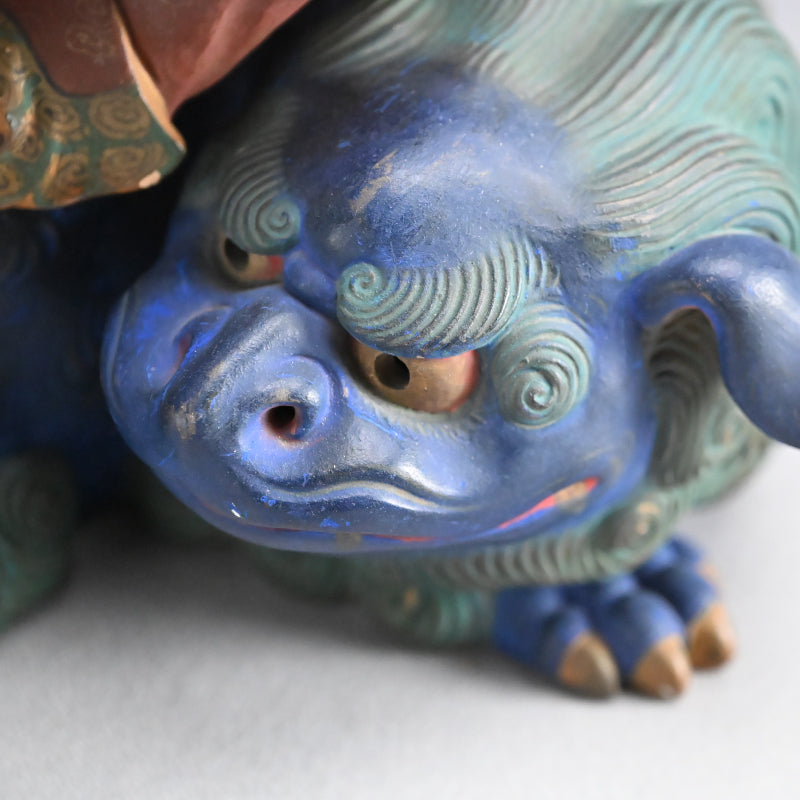 Iro Bizen Monju Bosatsu on Shishi Koro Incense Burner