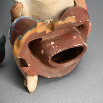 Iro Bizen Monju Bosatsu on Shishi Koro Incense Burner