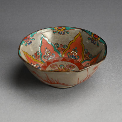Rare Antique Akogi-yaki Pottery Bowl