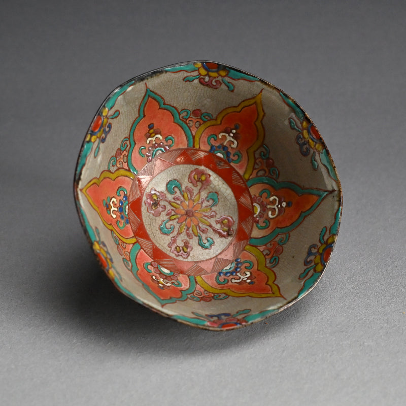 Rare Antique Akogi-yaki Pottery Bowl