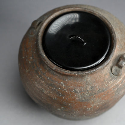 Antique Japanese Bizen Mizusashi Water Container