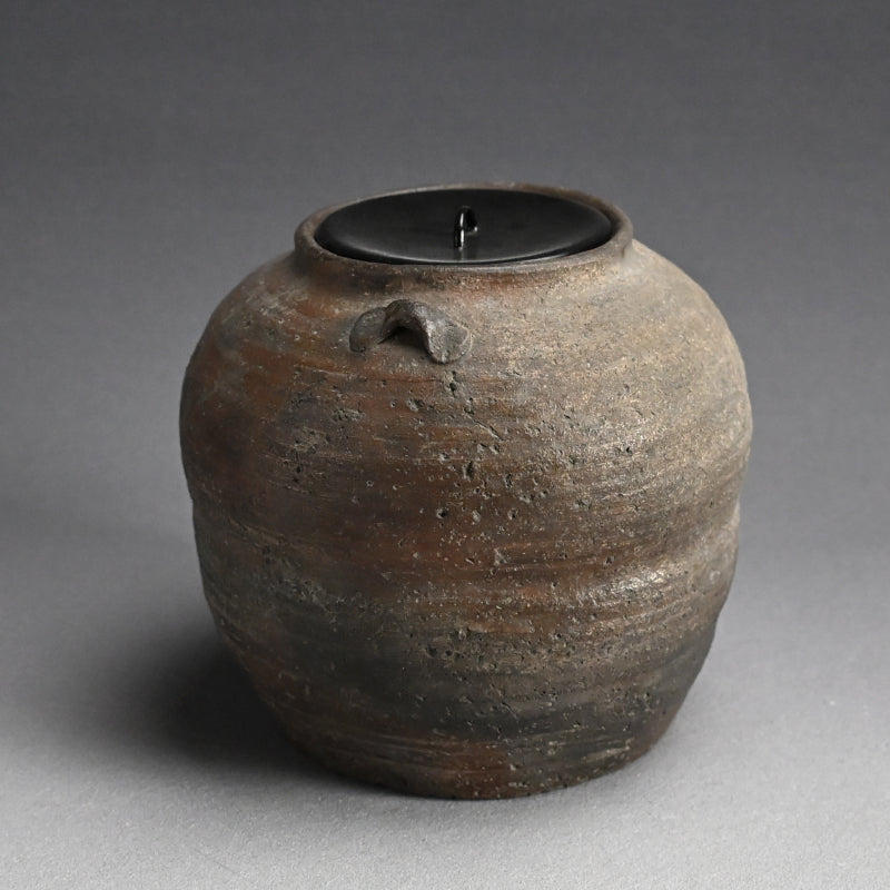 Antique Japanese Bizen Mizusashi Water Container