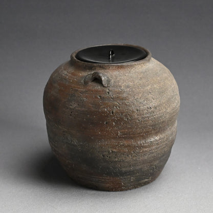 Antique Japanese Bizen Mizusashi Water Container