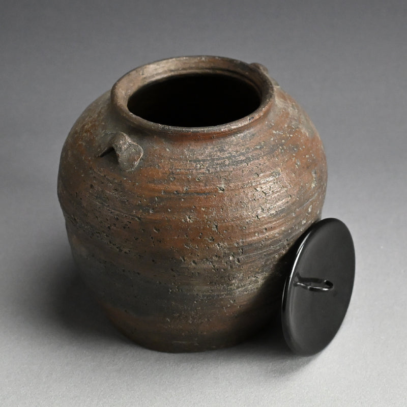 Antique Japanese Bizen Mizusashi Water Container
