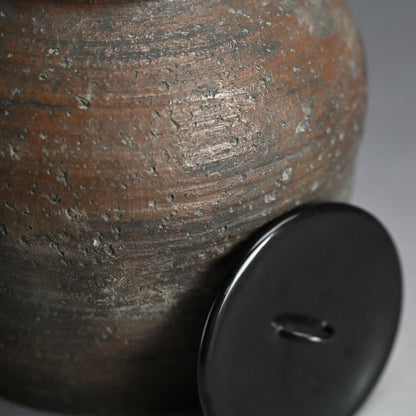 Antique Japanese Bizen Mizusashi Water Container