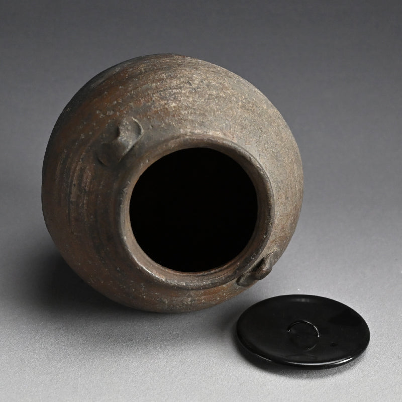 Antique Japanese Bizen Mizusashi Water Container